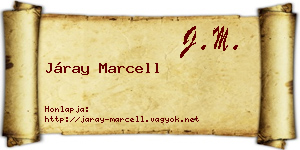 Járay Marcell névjegykártya