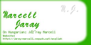 marcell jaray business card